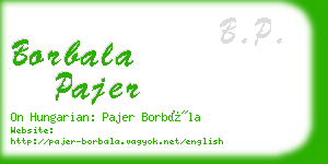 borbala pajer business card